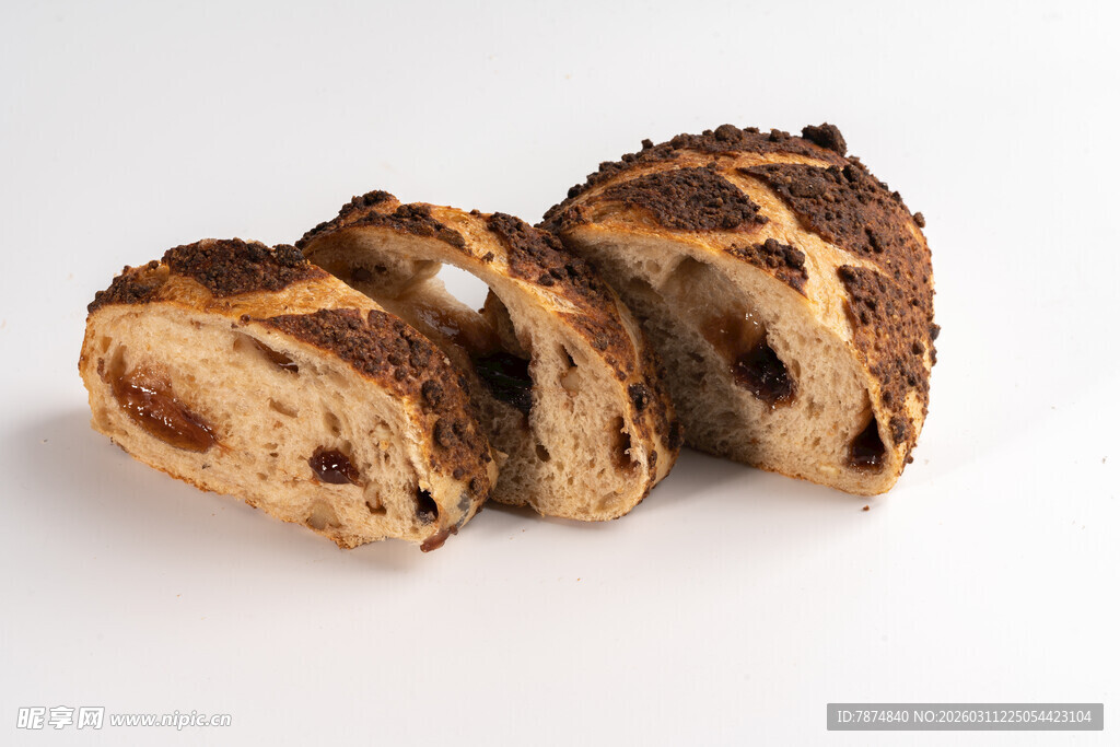 切片双色面包展示