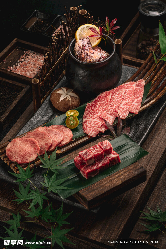 美味日式和牛料理展示