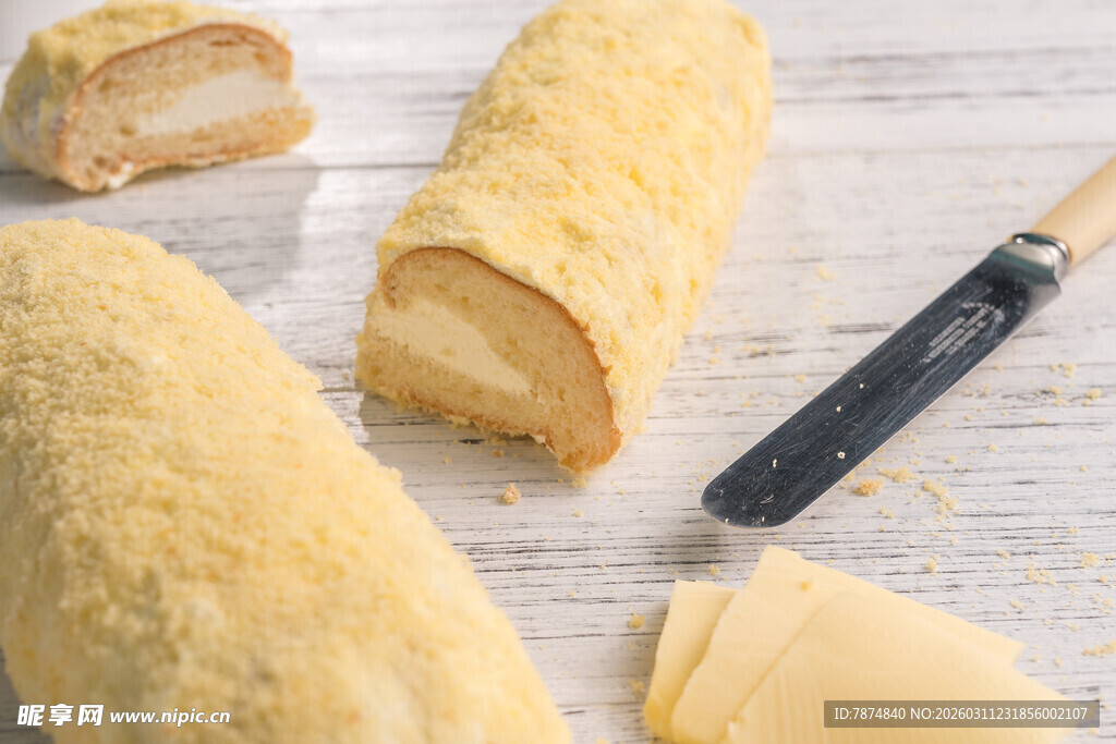 美味瑞士卷切片展示