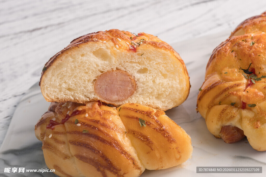 香肠面包卷 美味诱人