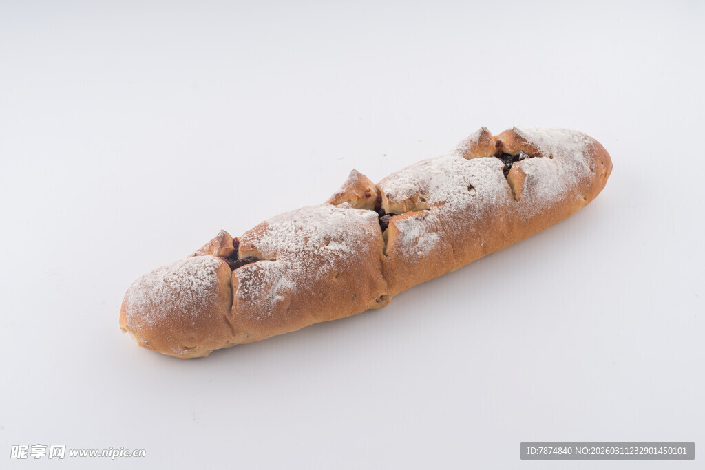 美味长条面包 撒粉更诱人