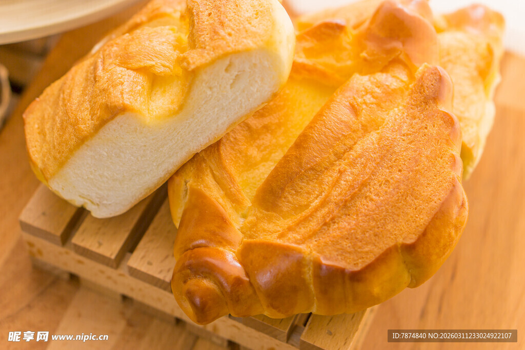 美味松软面包展示