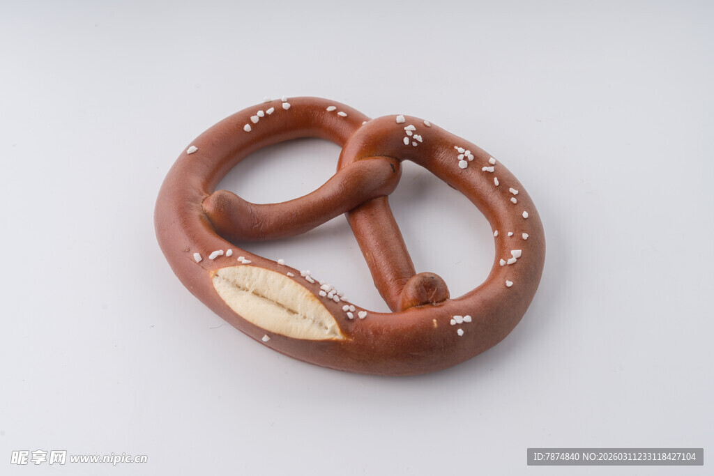 椒盐卷饼面包特写