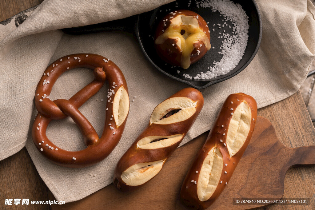 多样美味面包展示