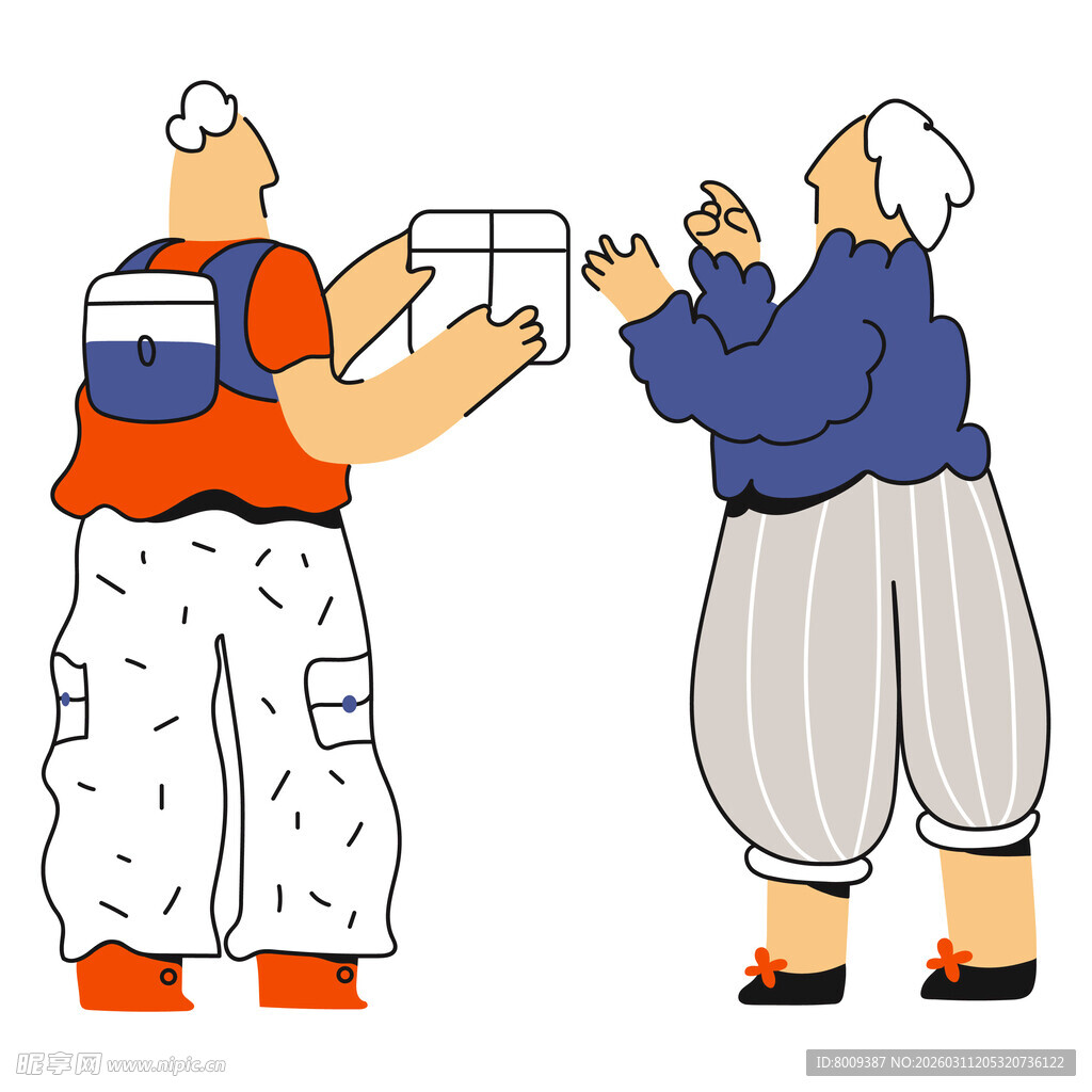 老人互动场景