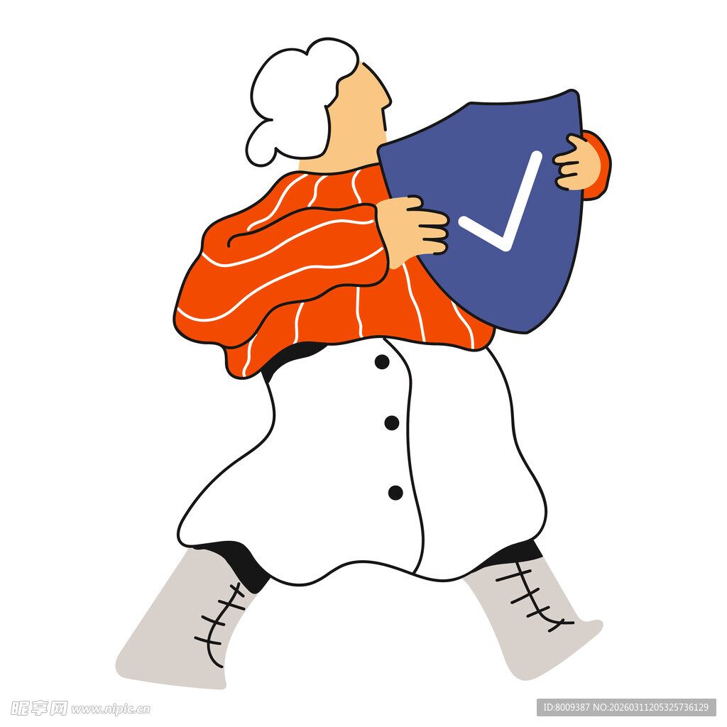 安全保护卡通人物