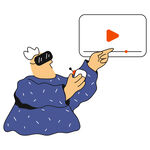 老人体验虚拟现实视频