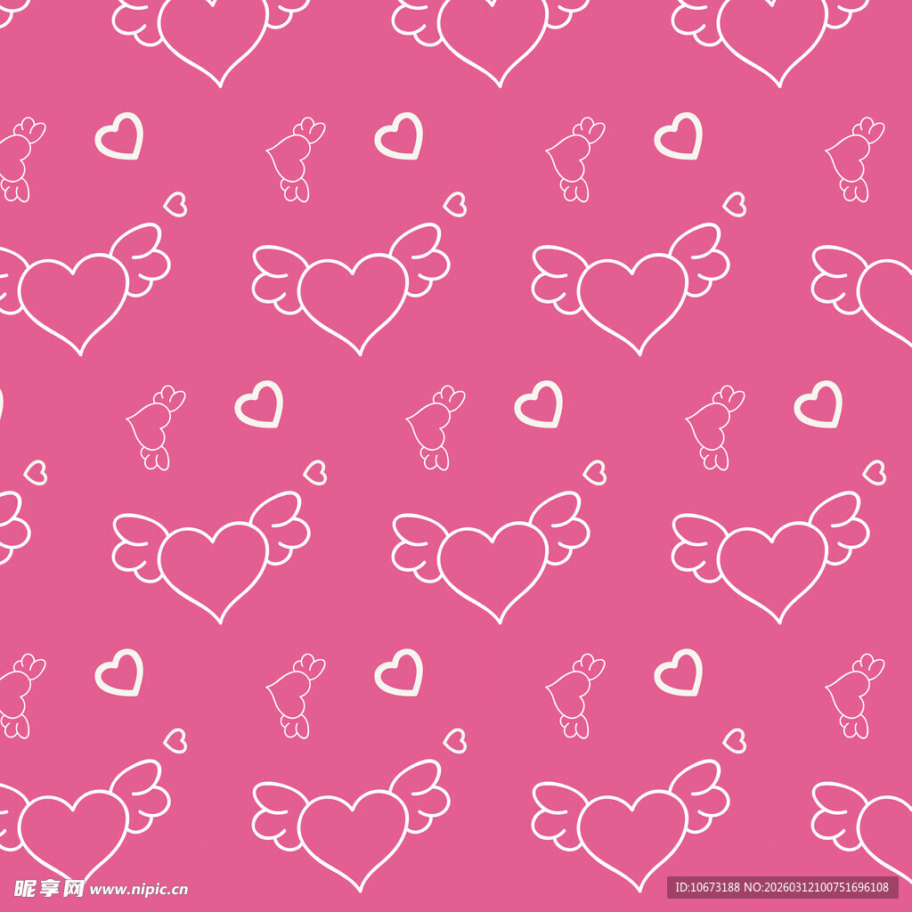 爱心翅膀图案背景