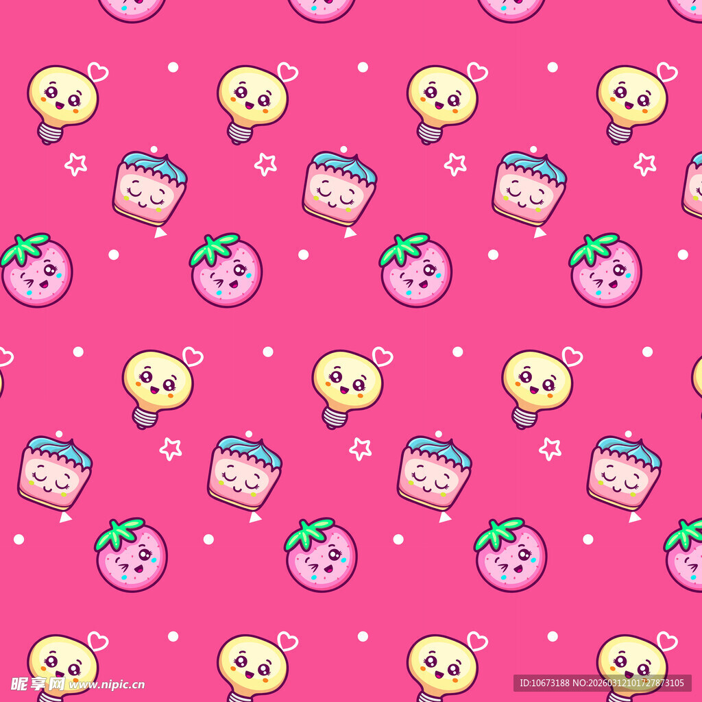 可爱元素图案背景