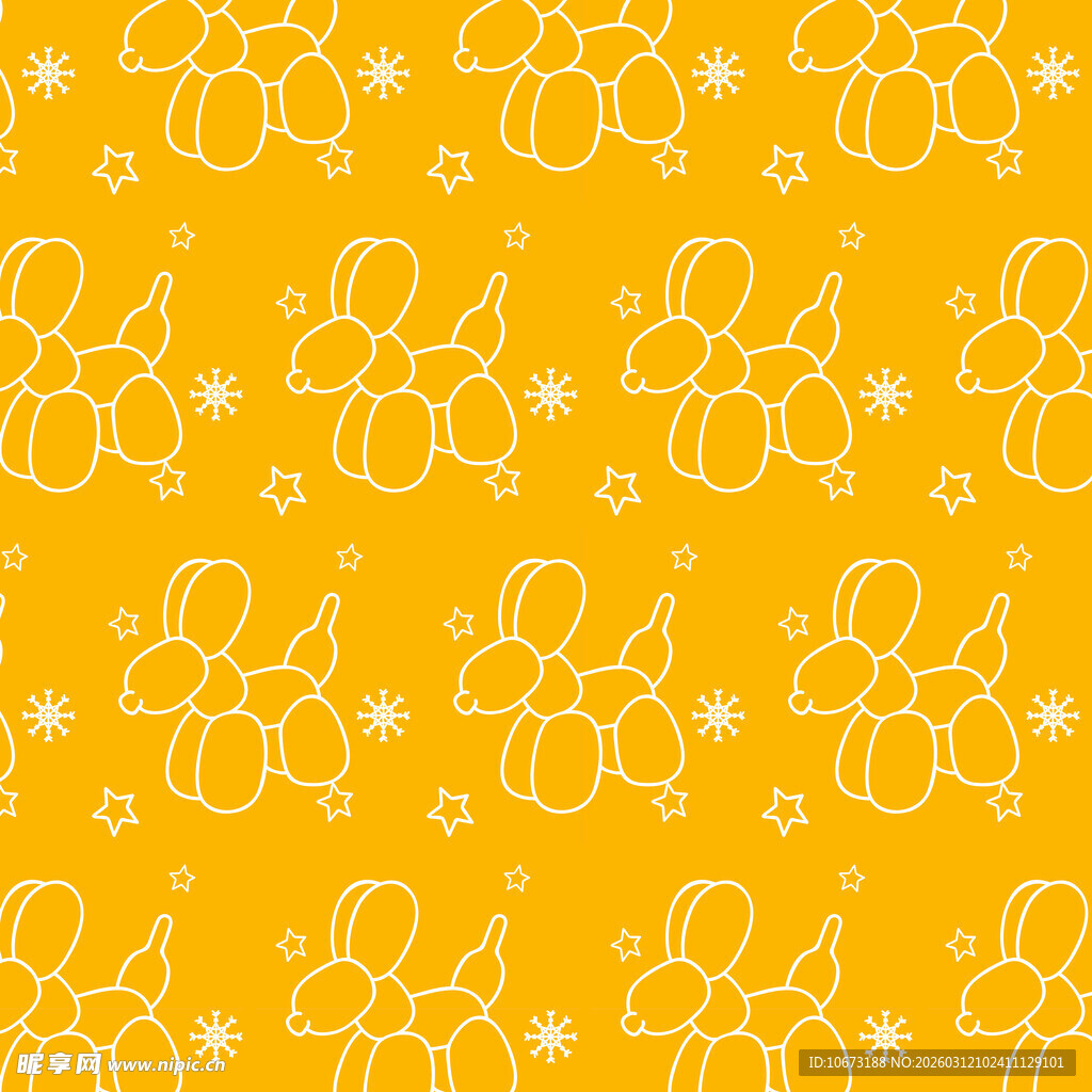 气球小狗图案背景