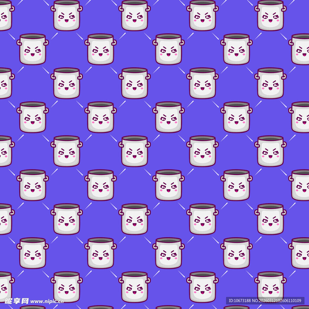 可爱杯子图案背景