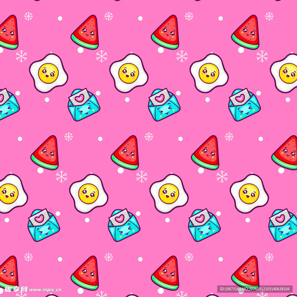 可爱元素图案背景