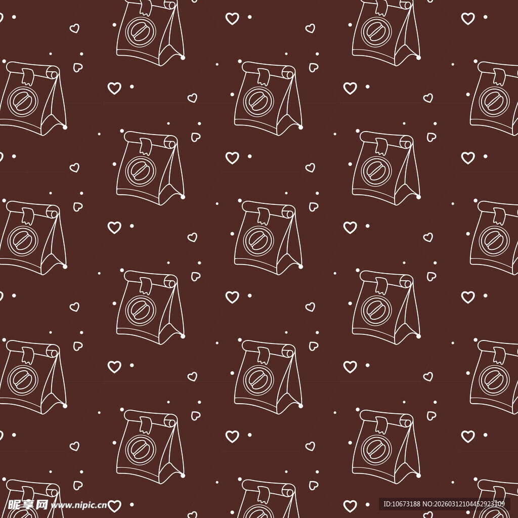 咖啡豆图案背景