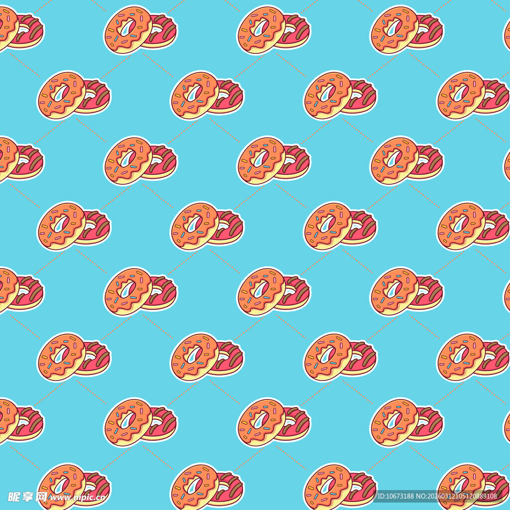 甜甜圈图案背景