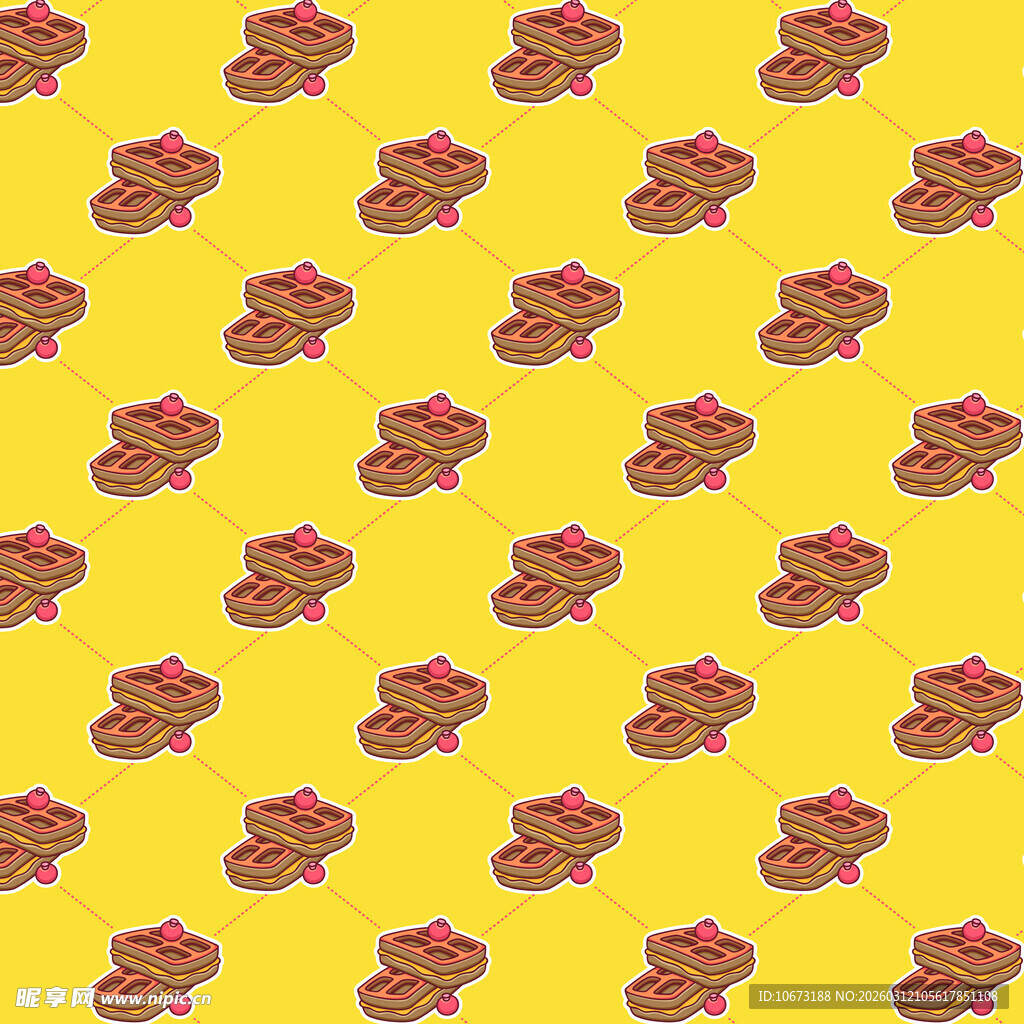 华夫饼图案背景