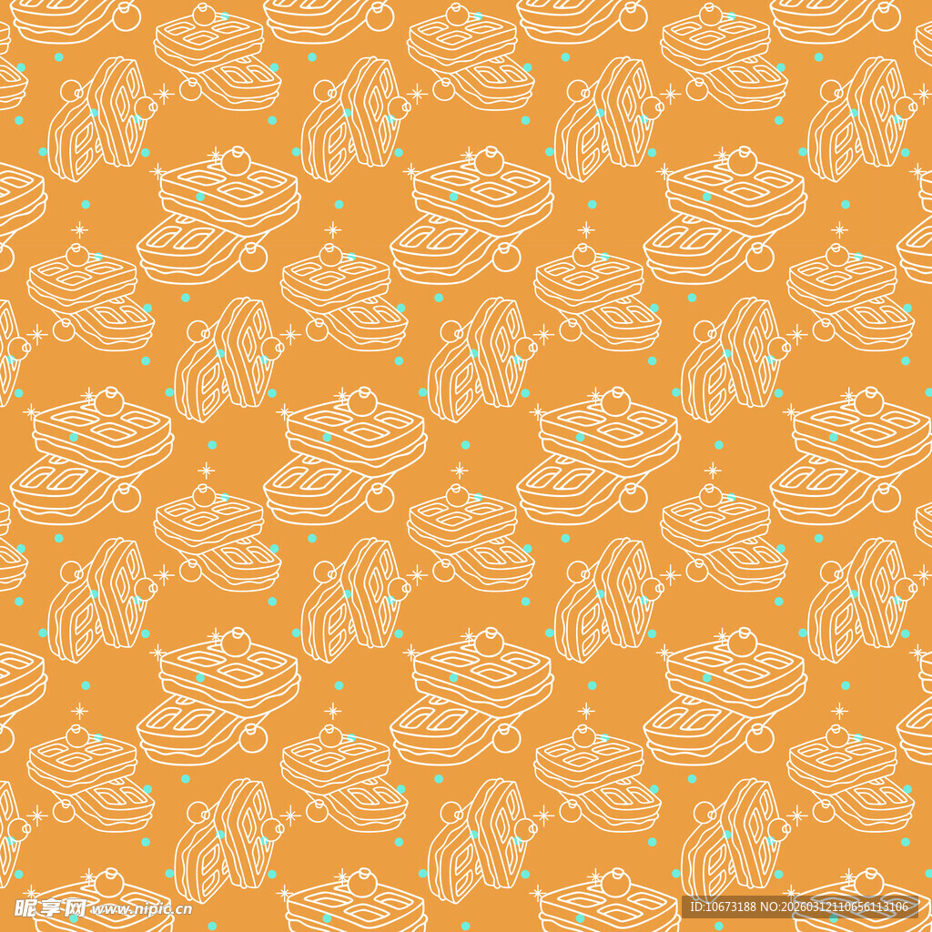 华夫饼图案背景