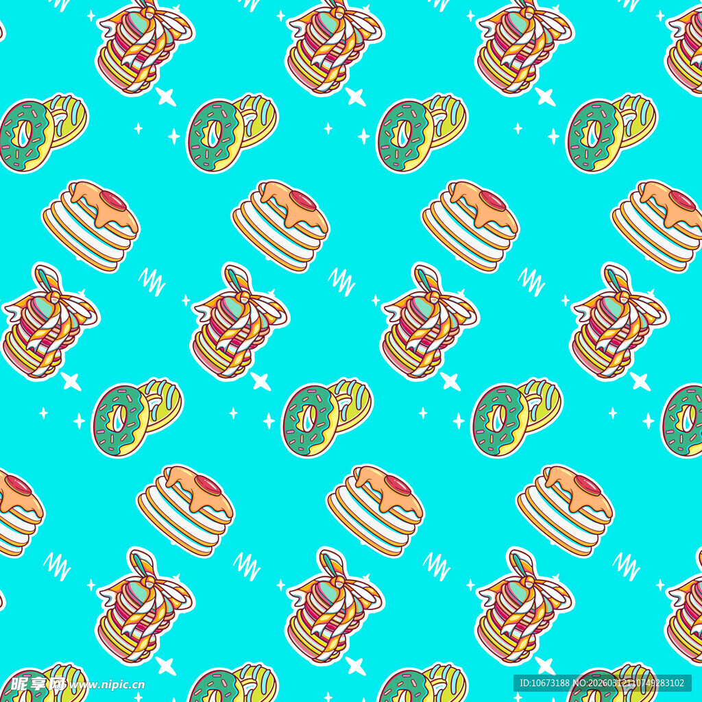 甜品图案背景