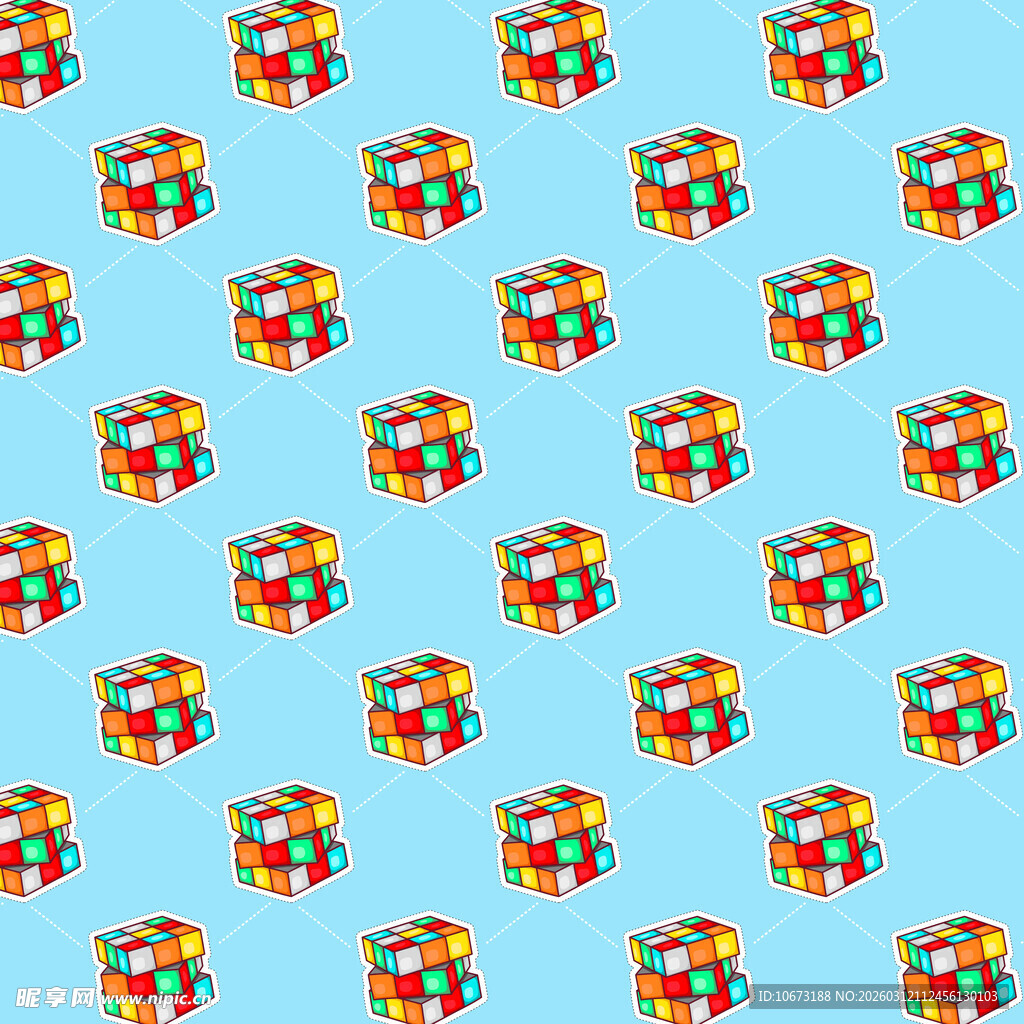 魔方图案背景