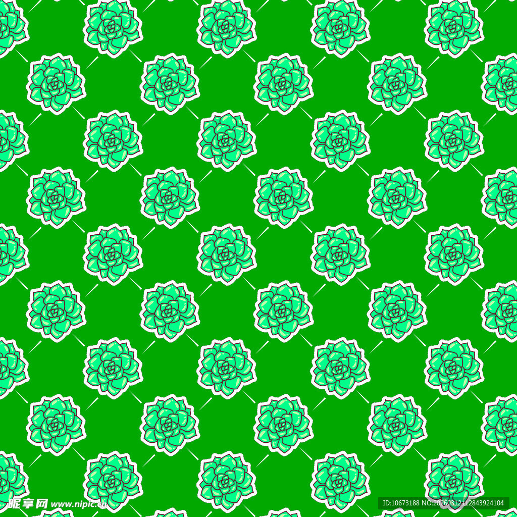 多肉植物图案背景