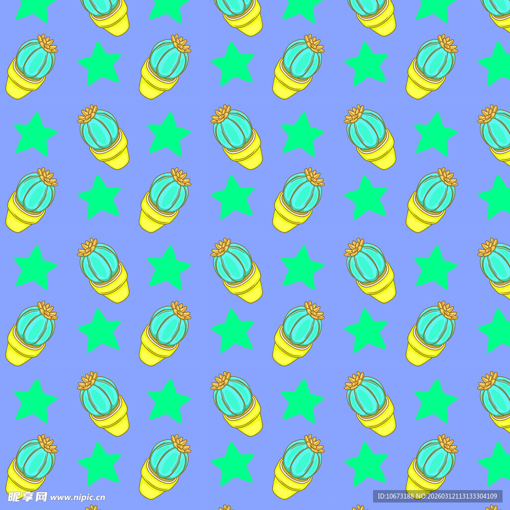 仙人掌图案背景