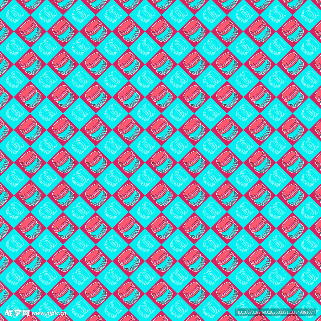 马卡龙图案背景