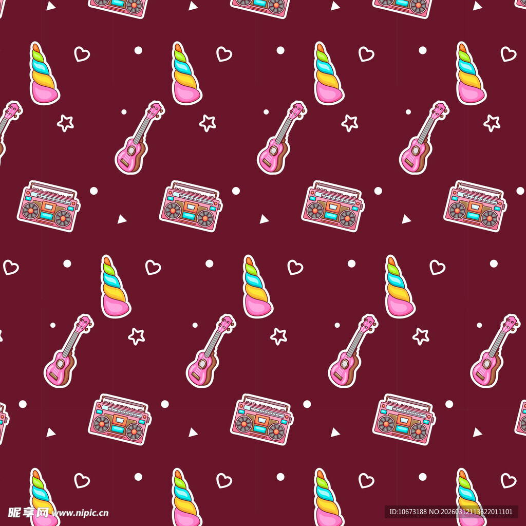 可爱元素图案背景