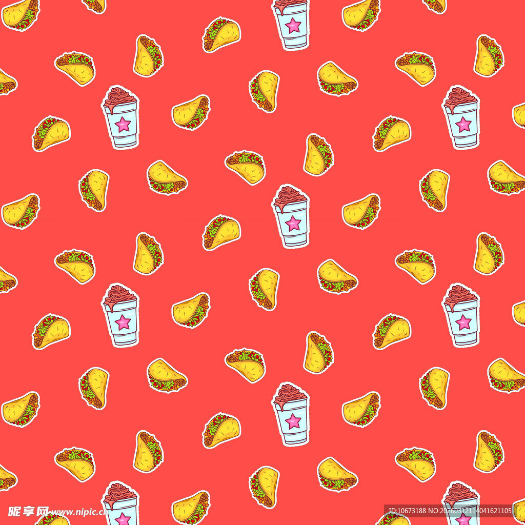 美食图案背景