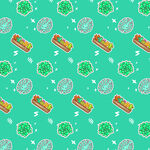 绿色背景的食物图案纹理