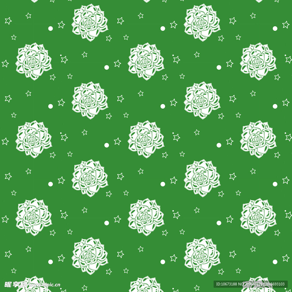 多肉植物图案背景