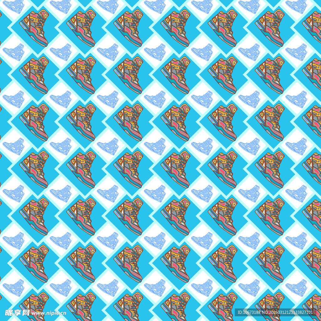 运动鞋图案背景