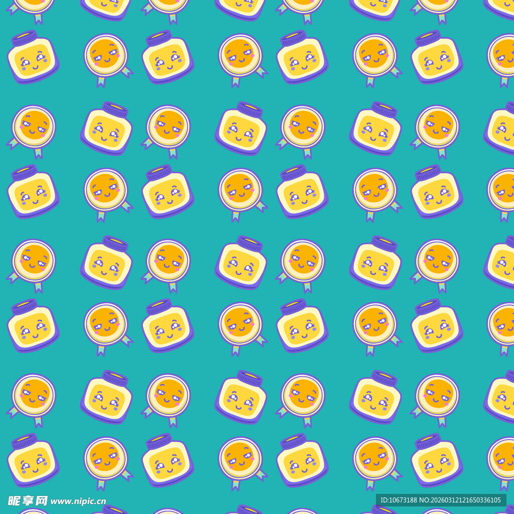 可爱元素图案背景