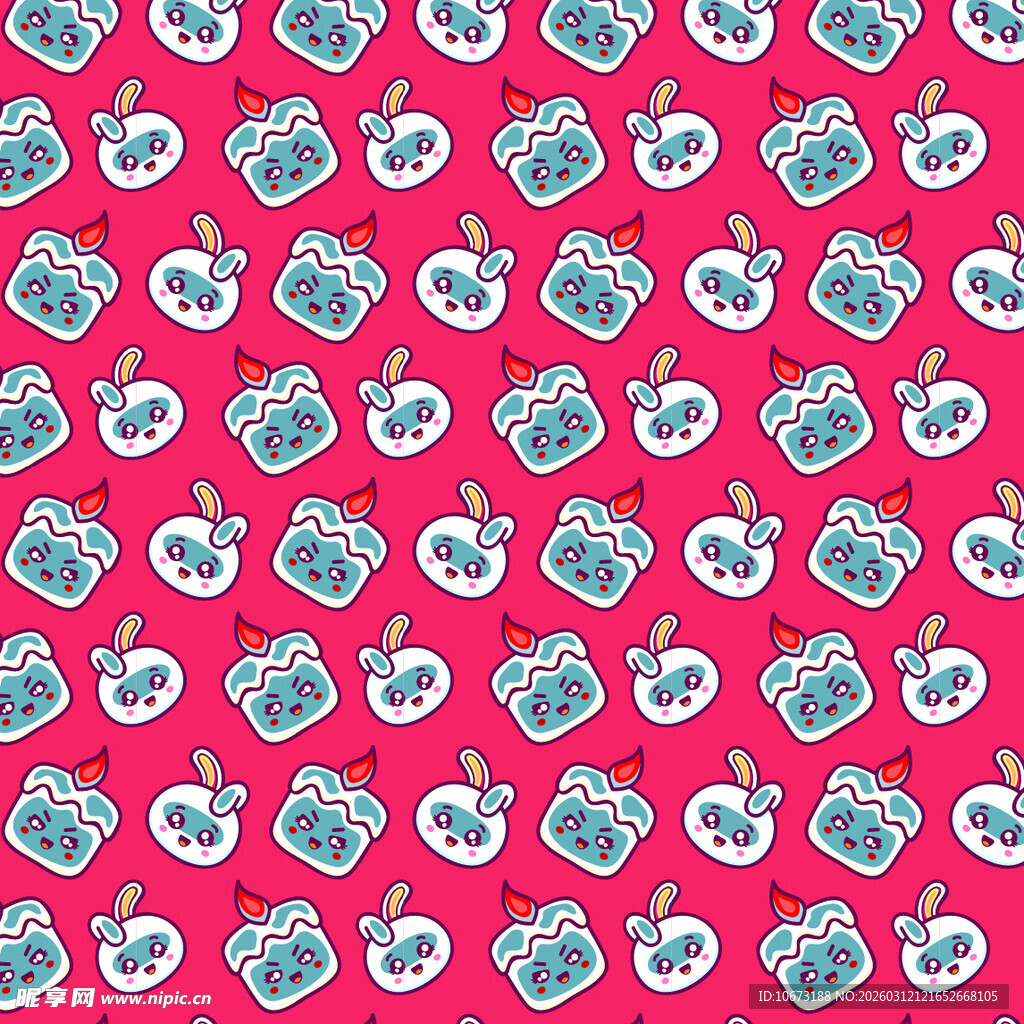 可爱元素图案背景