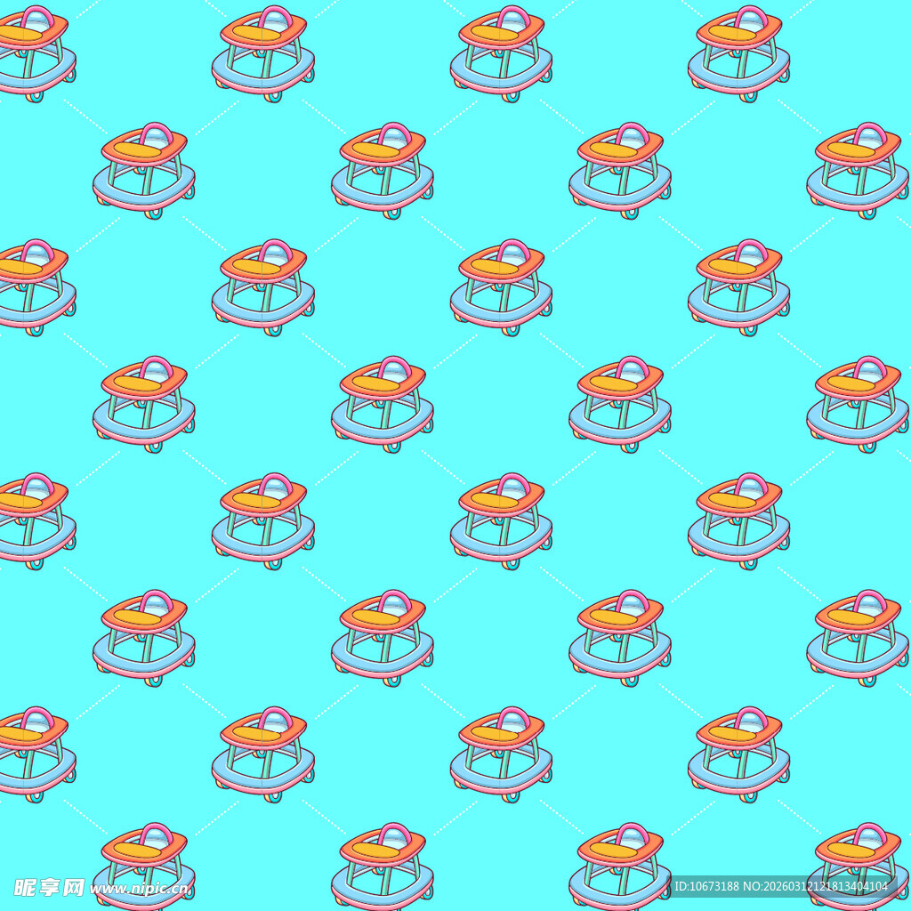 学步车图案背景