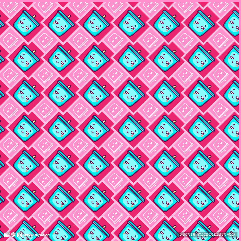 吸管杯图案背景