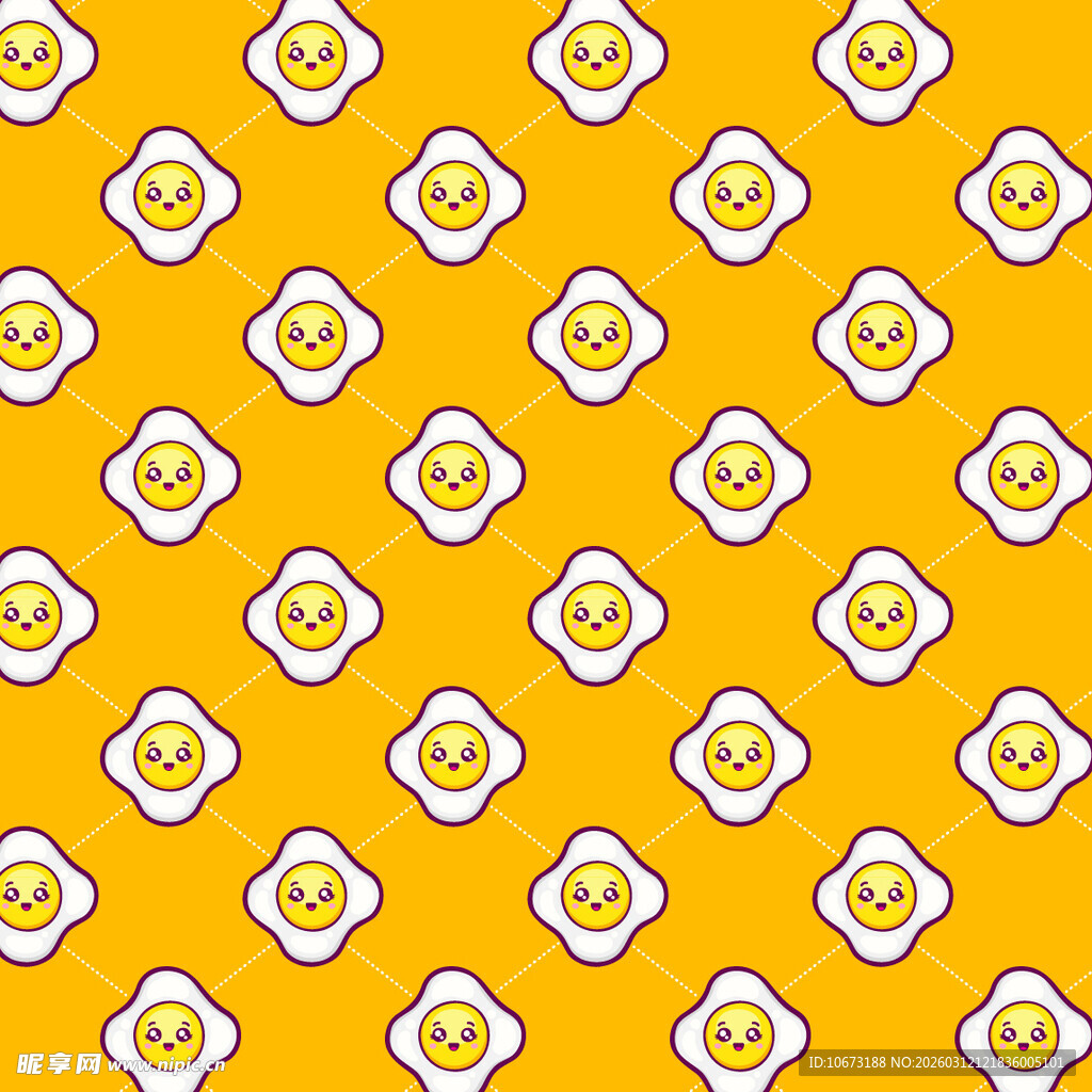 煎蛋图案背景