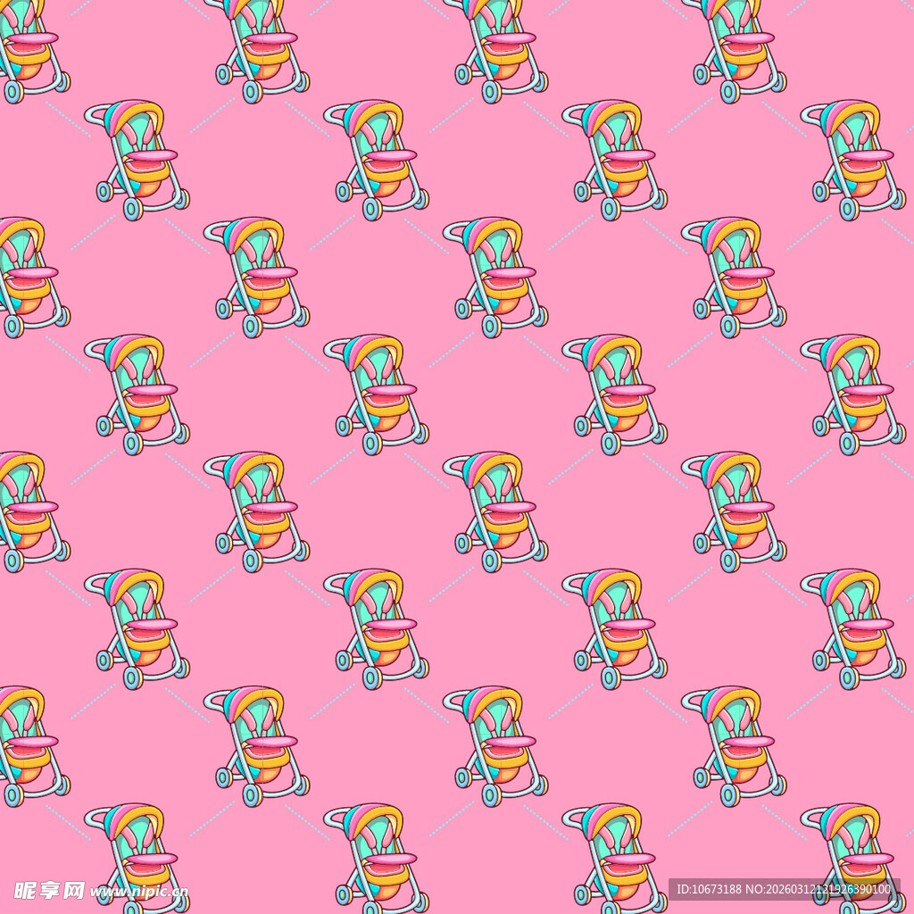 婴儿车图案背景