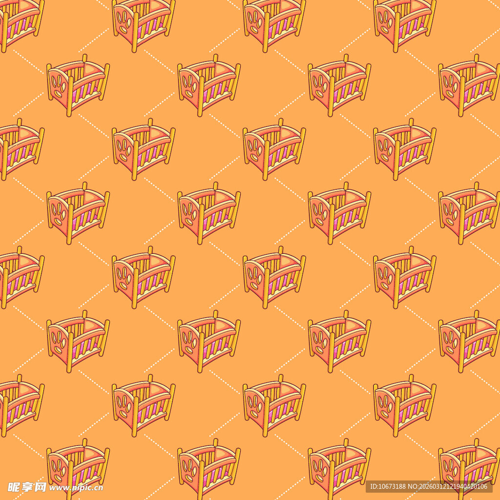 婴儿床图案背景