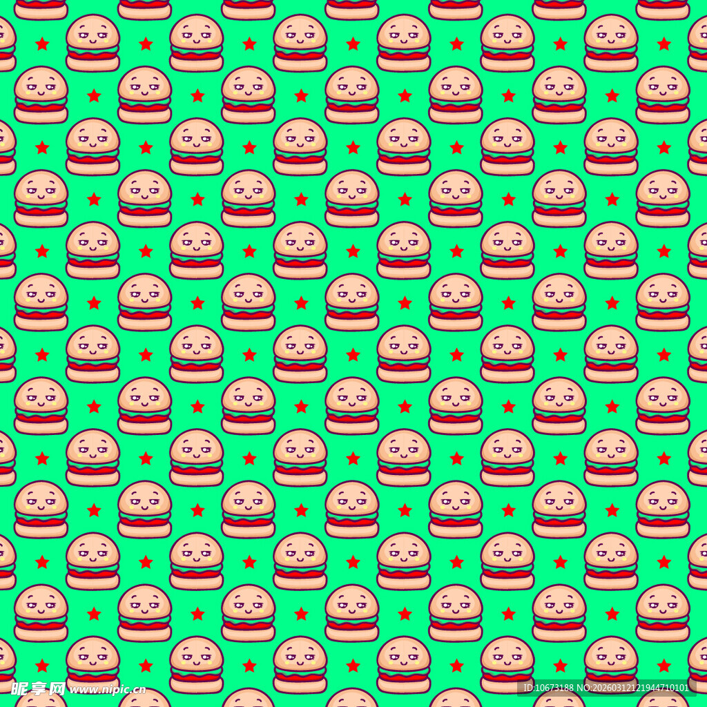 汉堡图案背景