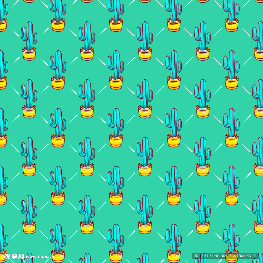 仙人掌图案背景