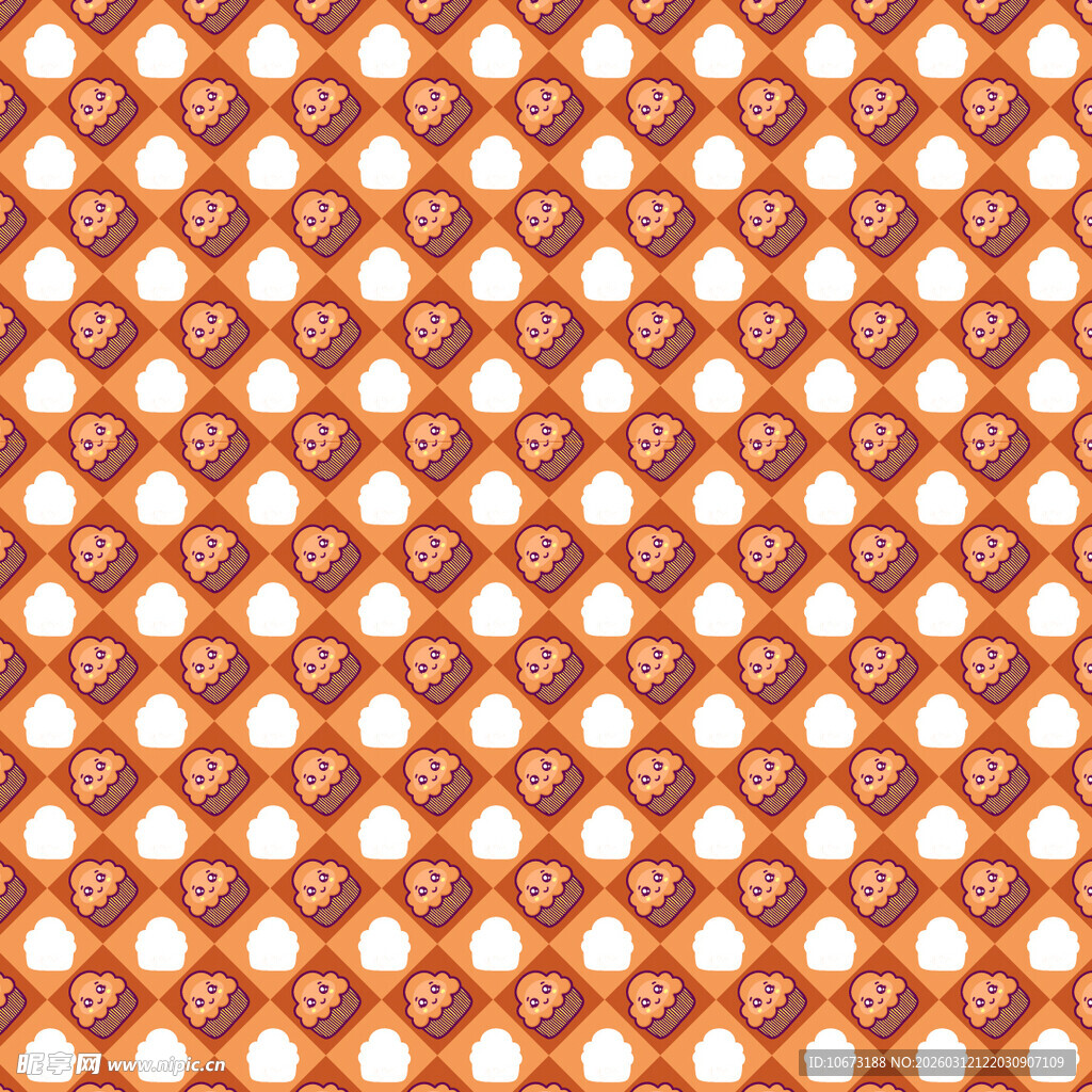 杯子蛋糕图案背景