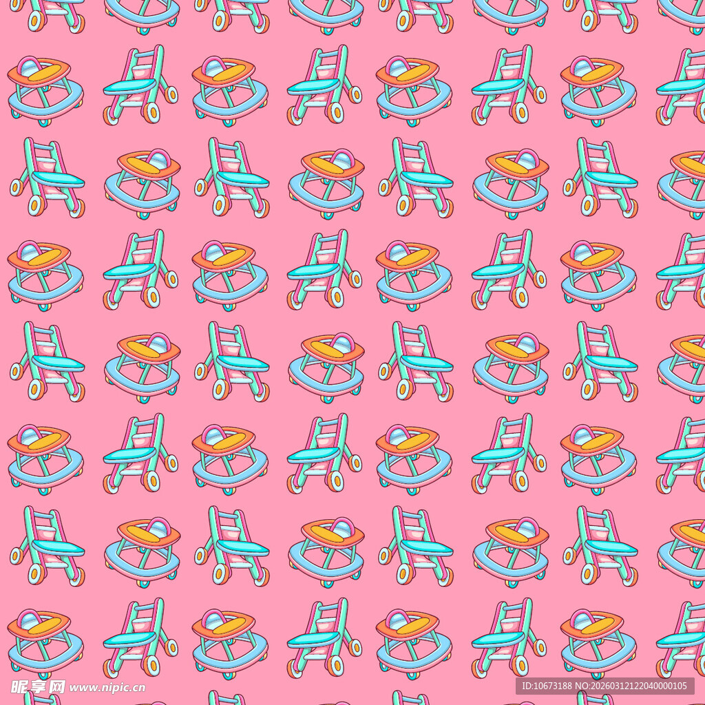 婴儿车图案背景