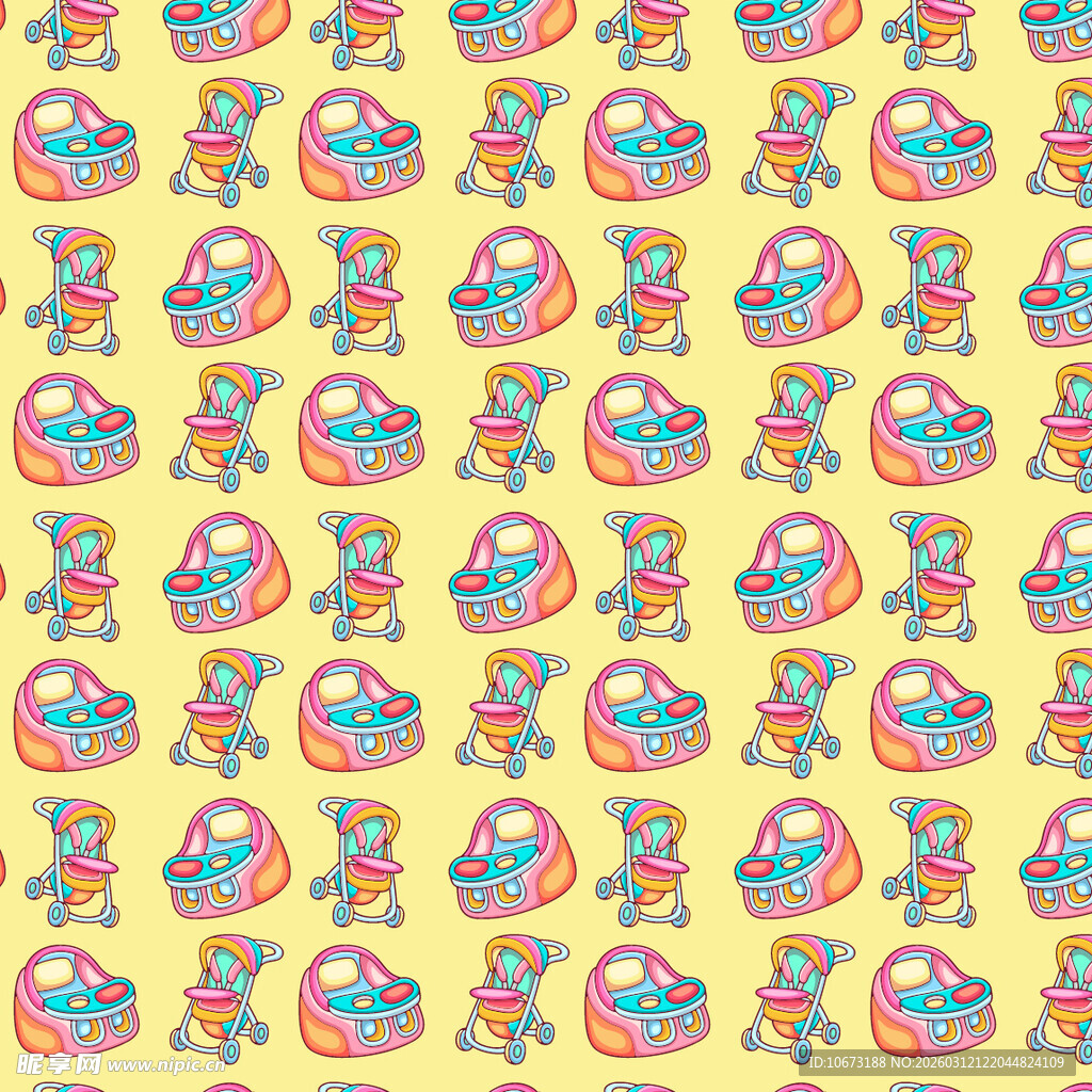 婴儿车图案背景