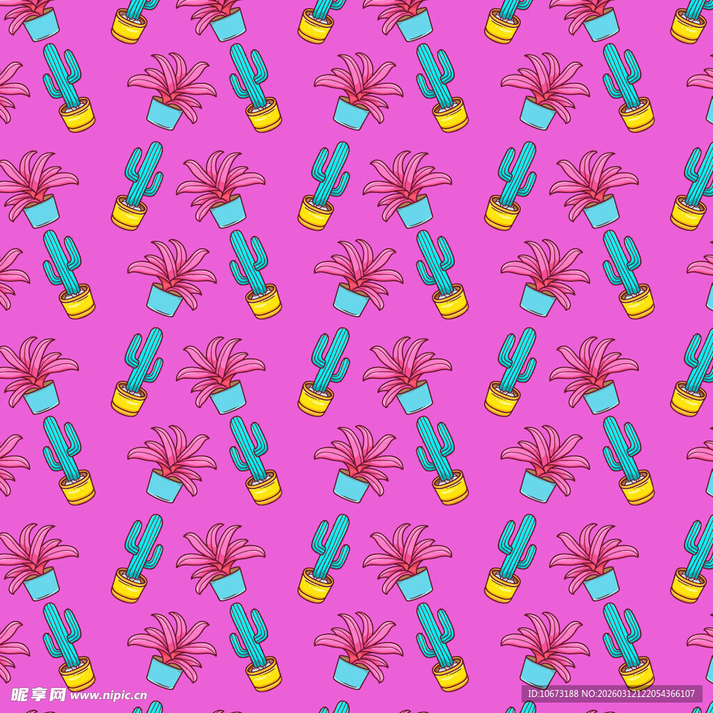 仙人掌图案背景