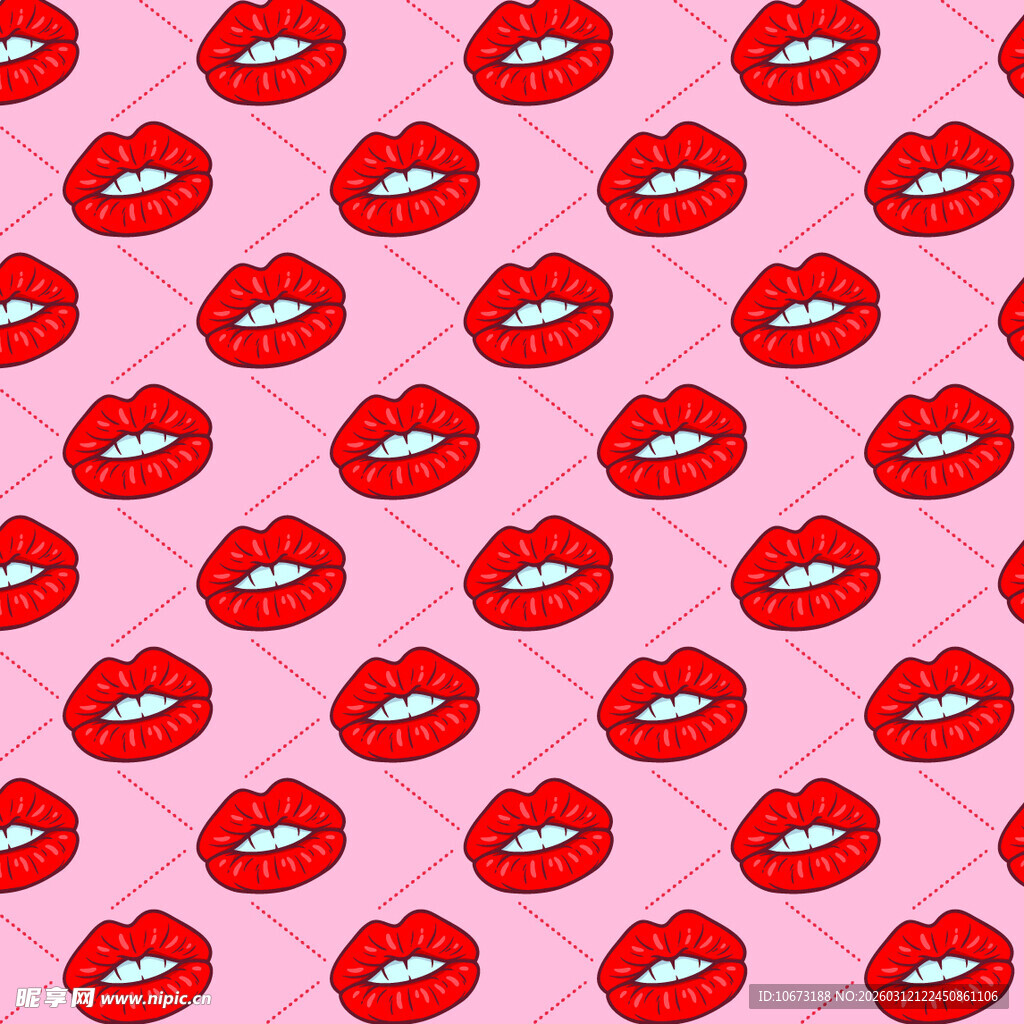 红唇图案背景