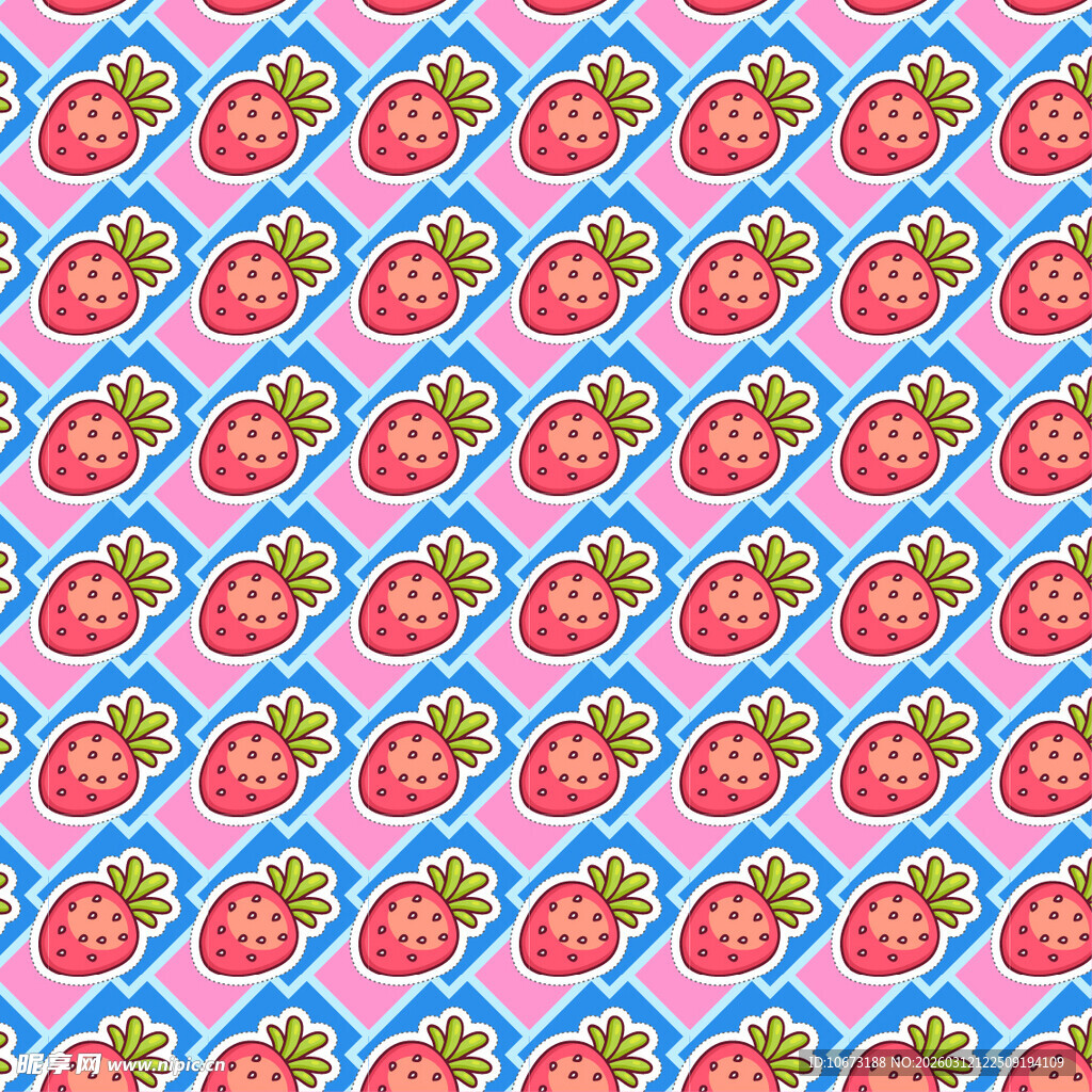 草莓图案背景