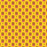 黄色背景汉堡包图案设计