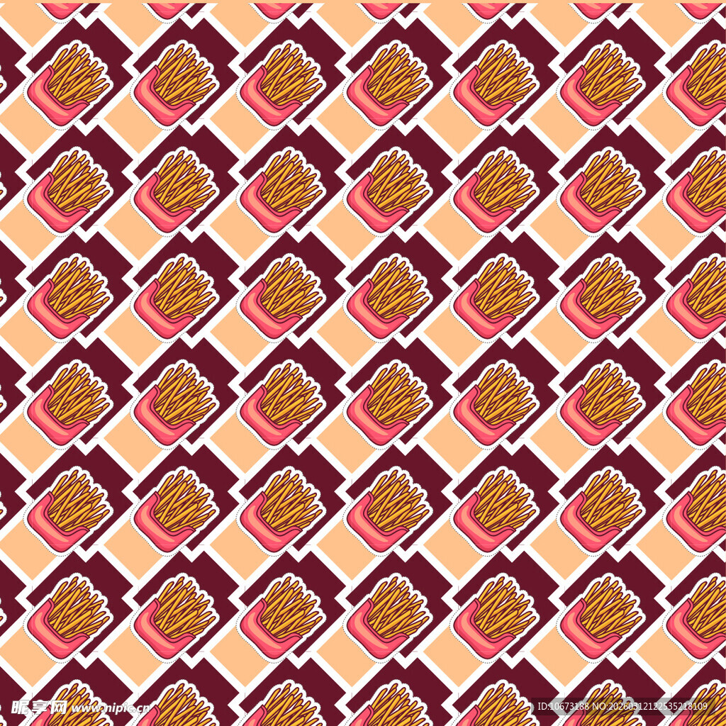 薯条图案背景
