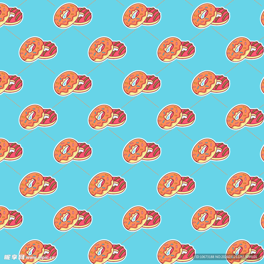 甜甜圈图案背景