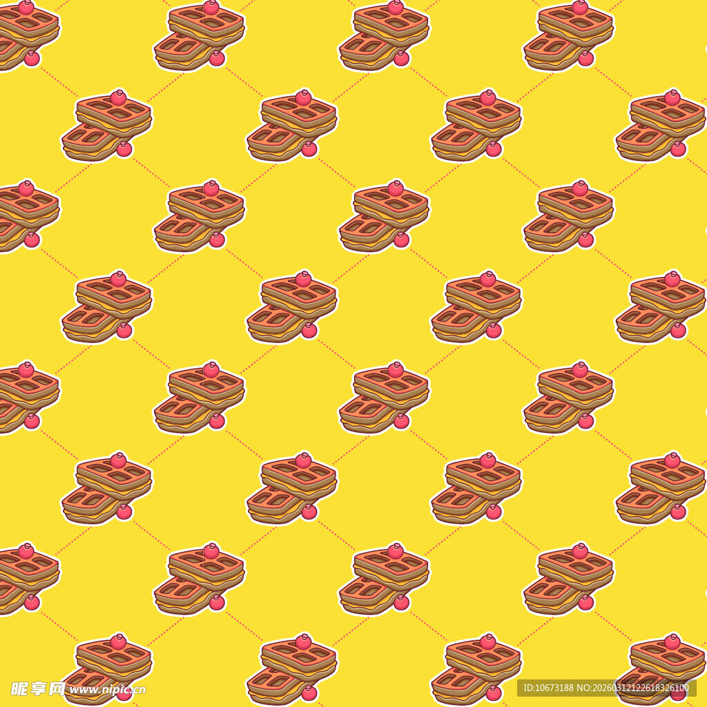 华夫饼图案背景