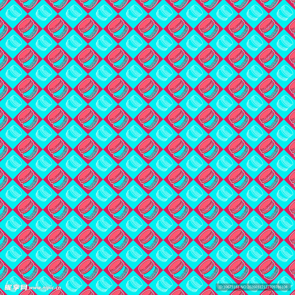 马卡龙图案背景